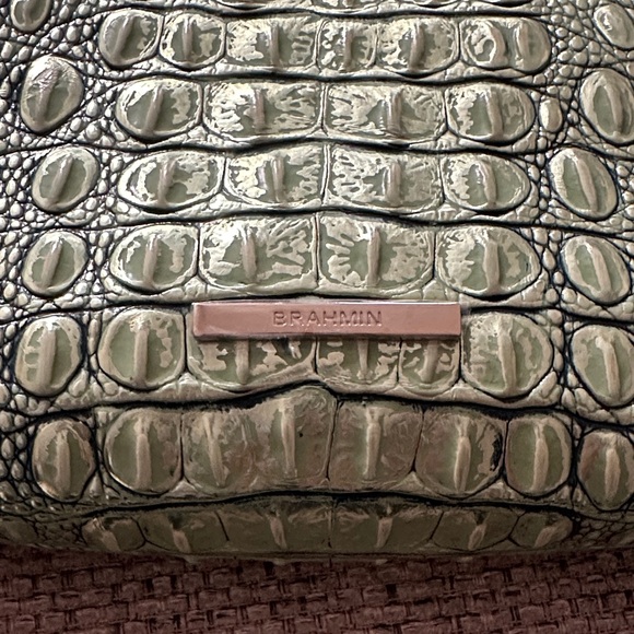 Brahmin Olive Embossed Shoulder Bag